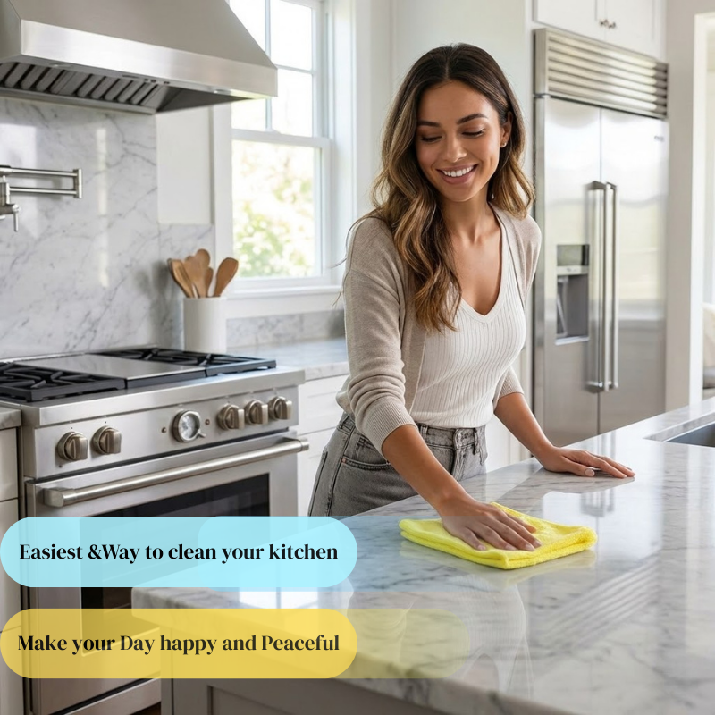Romeriza Microfiber Cleaning Cloths Reusable Set