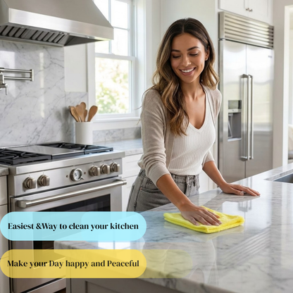 Romeriza Microfiber Cleaning Cloths Reusable Set