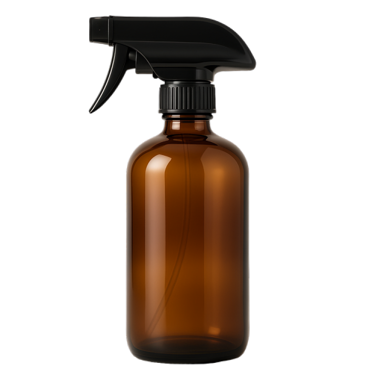 Amber Glass Spray Bottles 16 oz Reusable Mist Sprayer