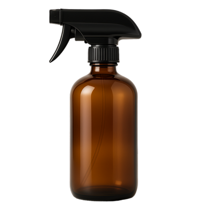 Amber Glass Spray Bottles 16 oz Reusable Mist Sprayer