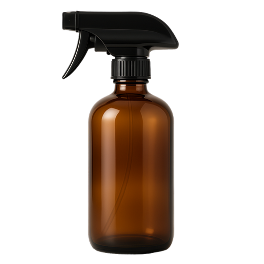 Amber Glass Spray Bottles 16 oz Reusable Mist Sprayer