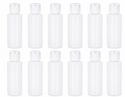 2 Oz Premium Leakproof Refillable Plastic BPA, BPF-Free Bottles