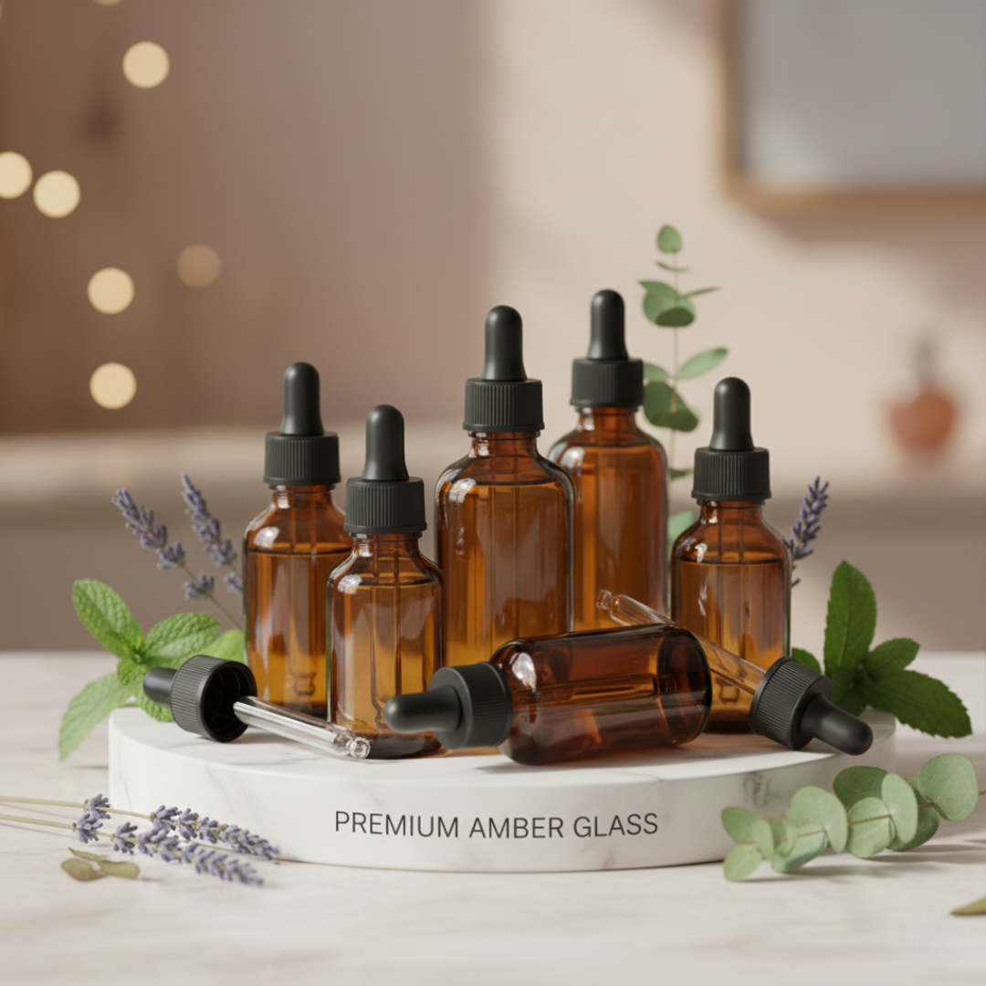 Romeriza 15mm Glass Dropper Bottles Pack