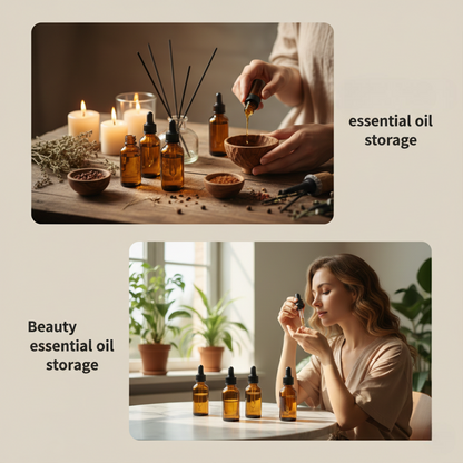 Romeriza Refillable Oil Storage Bottles Set
