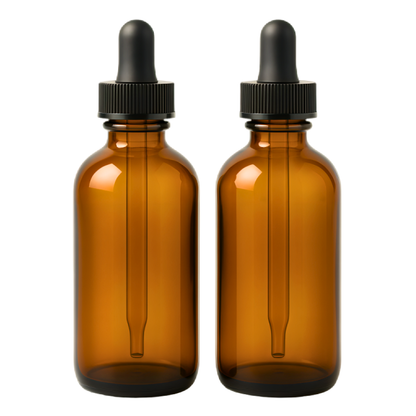 Amber Glass Dropper Bottles 4 oz for Essential Oils