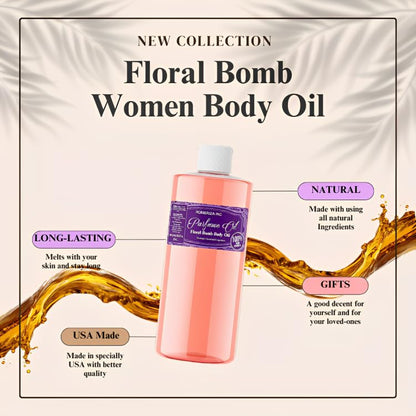 Floral Bomb Long Lasting Women Body Oil Perfume