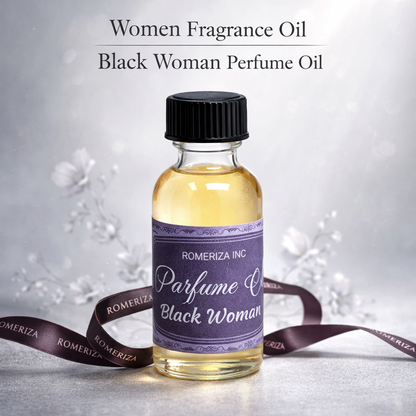 Black Women Fragrance Body Oil Glass Bottle