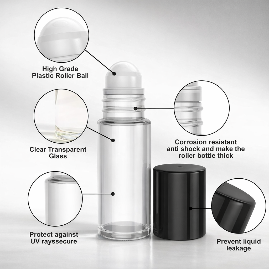 Travel Size Roll On Bottles For Essential Oils And Perfume