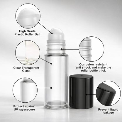 Travel Size Roll On Bottles For Essential Oils And Perfume
