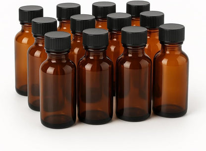 Onisavings 1oz Refillable Essential Oil Glass Bottles