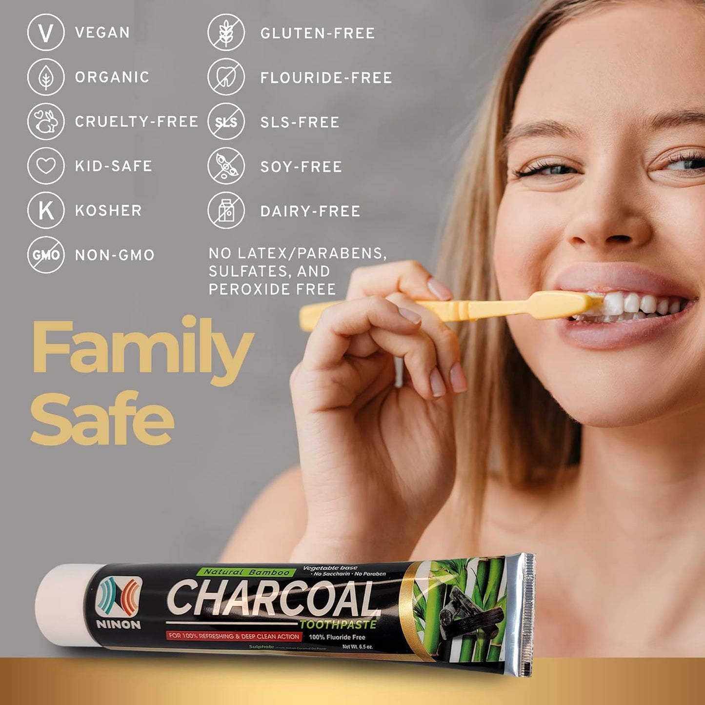Ninon Activated Charcoal Whitening Toothpaste