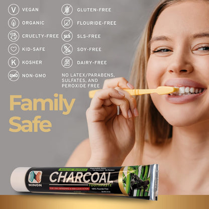Ninon Activated Charcoal Whitening Toothpaste