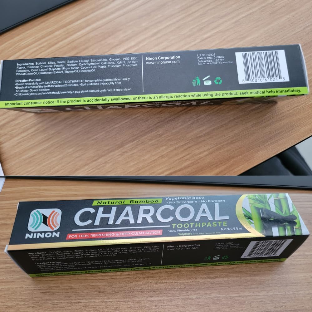 Ninon Activated Charcoal Whitening Toothpaste