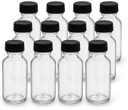 Elegant Glass Fragrance Bottles Set