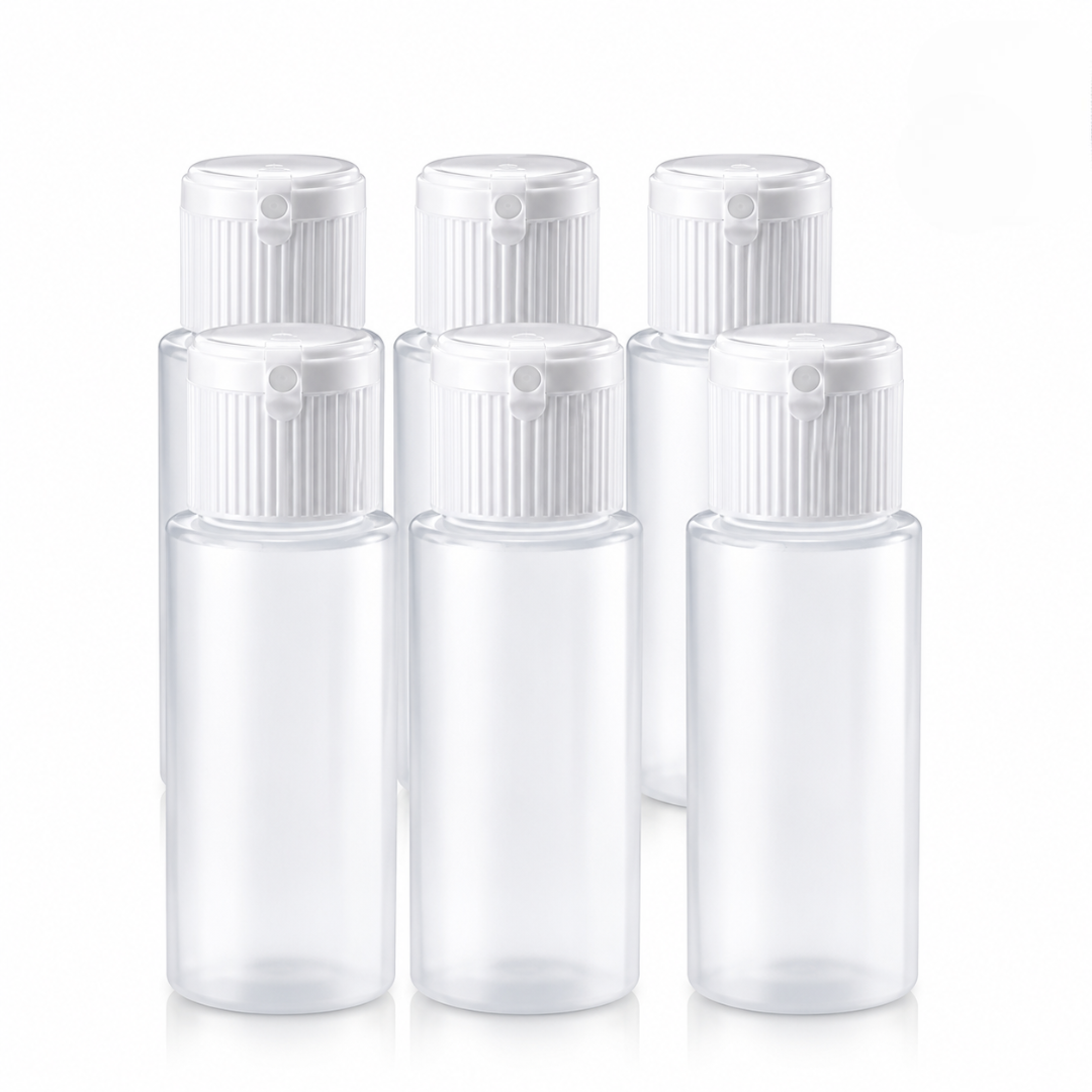 1 Oz Premium Refillable Mini Plastic Bottles With Airtight Caps BPA-Free.