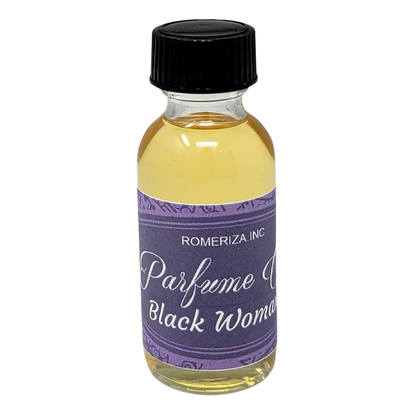 Black Women Fragrance Body Oil Glass Bottle