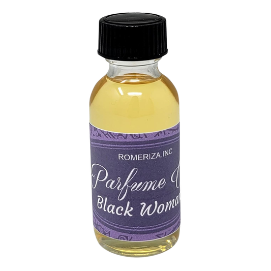 Black Women Fragrance Body Oil Glass Bottle