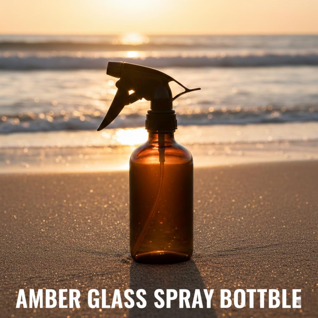 8 oz Refillable Amber Spray Bottles for Essential Oils