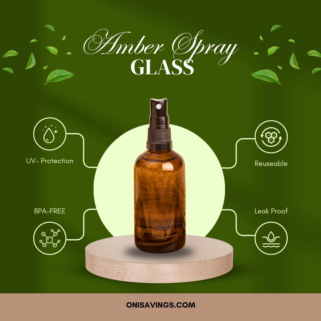 2 oz Refillable Amber Spray Bottle Perfume Fragrance Use