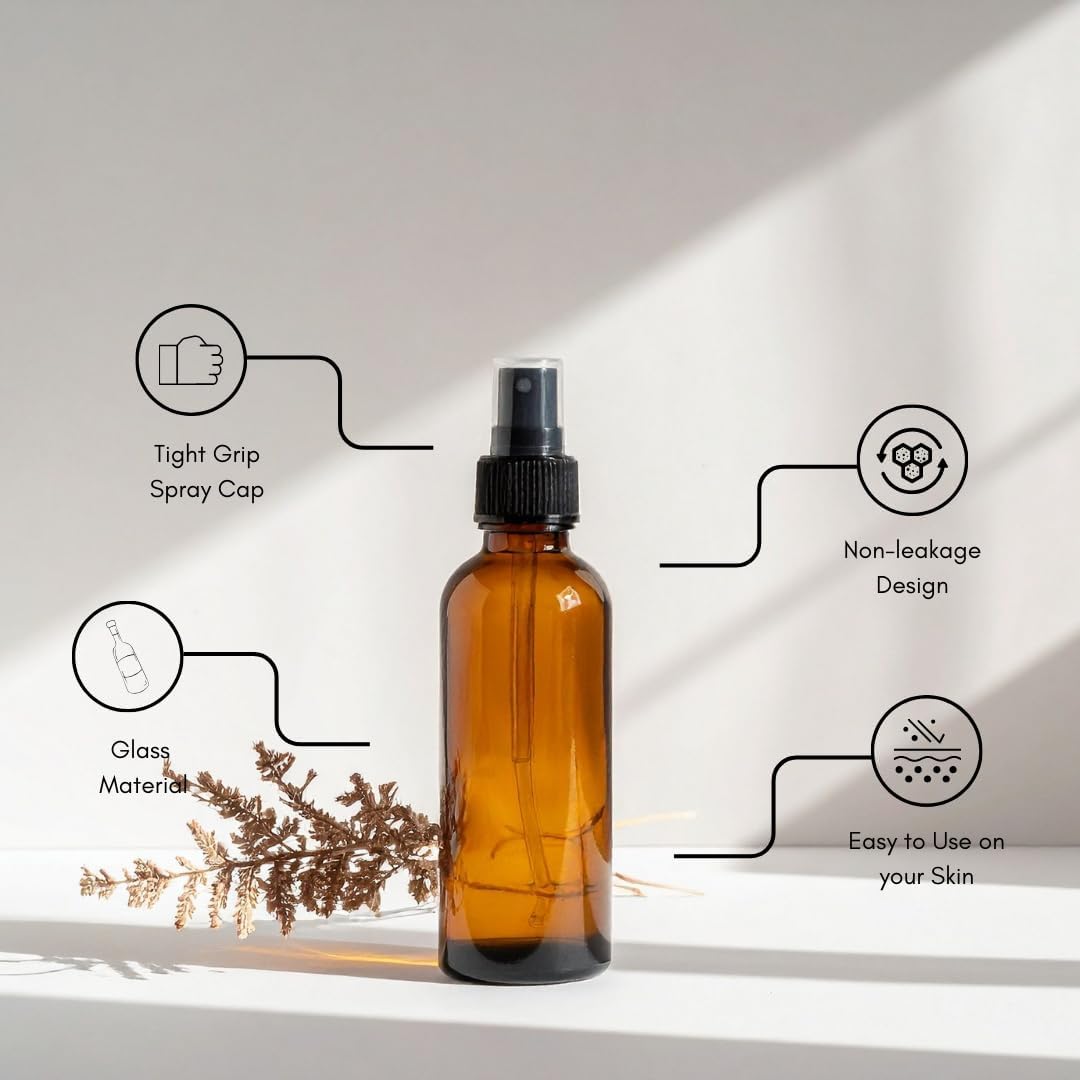 2 oz Refillable Amber Spray Bottle Perfume Fragrance Use