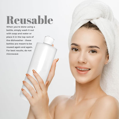 16oz Refillable Plastic Bottles with Pour Spout 2 Pack