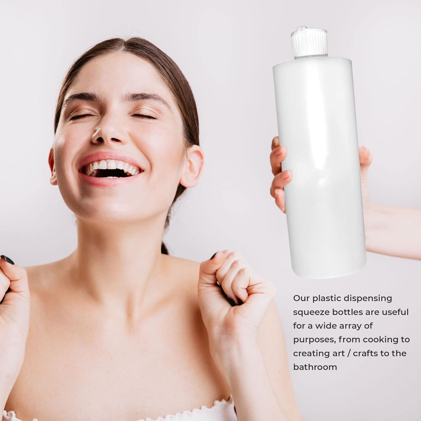 16oz Refillable Plastic Bottles with Pour Spout 2 Pack