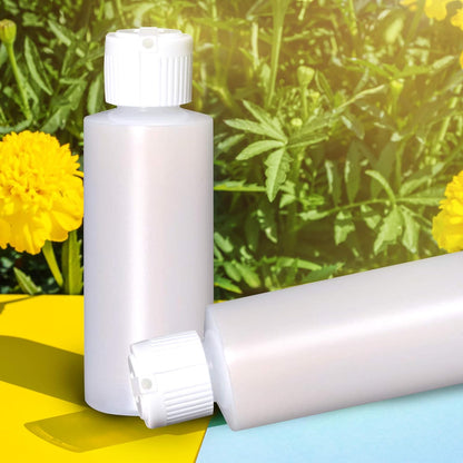 4 oz Squeeze Cylinder Bottles with Flip Cap 6 Pack