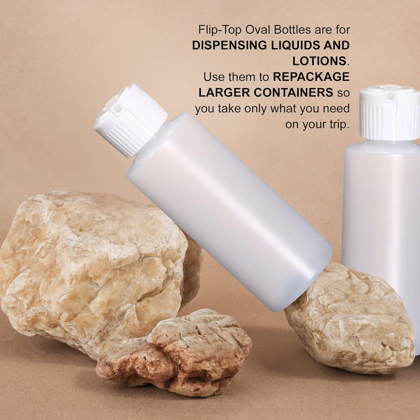 4 oz Squeeze Cylinder Bottles with Flip Cap 6 Pack