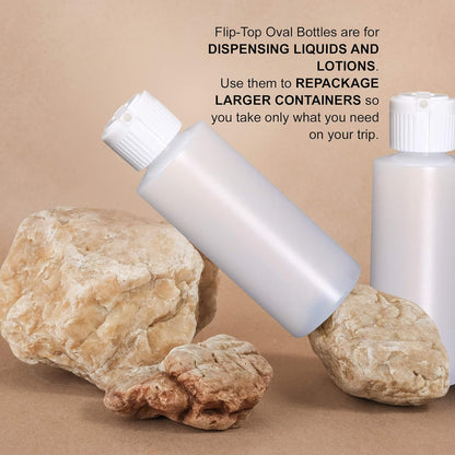 4 oz Squeeze Cylinder Bottles with Flip Cap 6 Pack