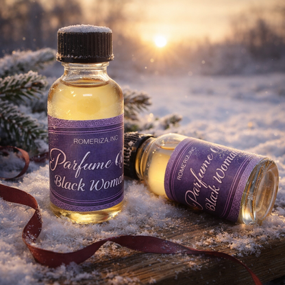 Black Women Fragrance Body Oil Glass Bottle