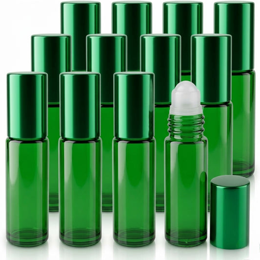 Pack of 12 30ml Roll On Glass Bottles