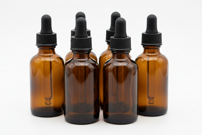 Amber Glass Dropper Bottles 4 oz for Essential Oils