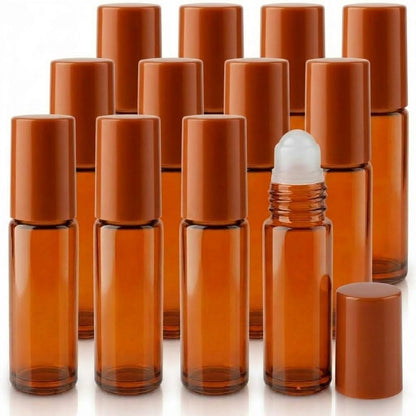 Pack of 12 30ml Roll On Glass Bottles