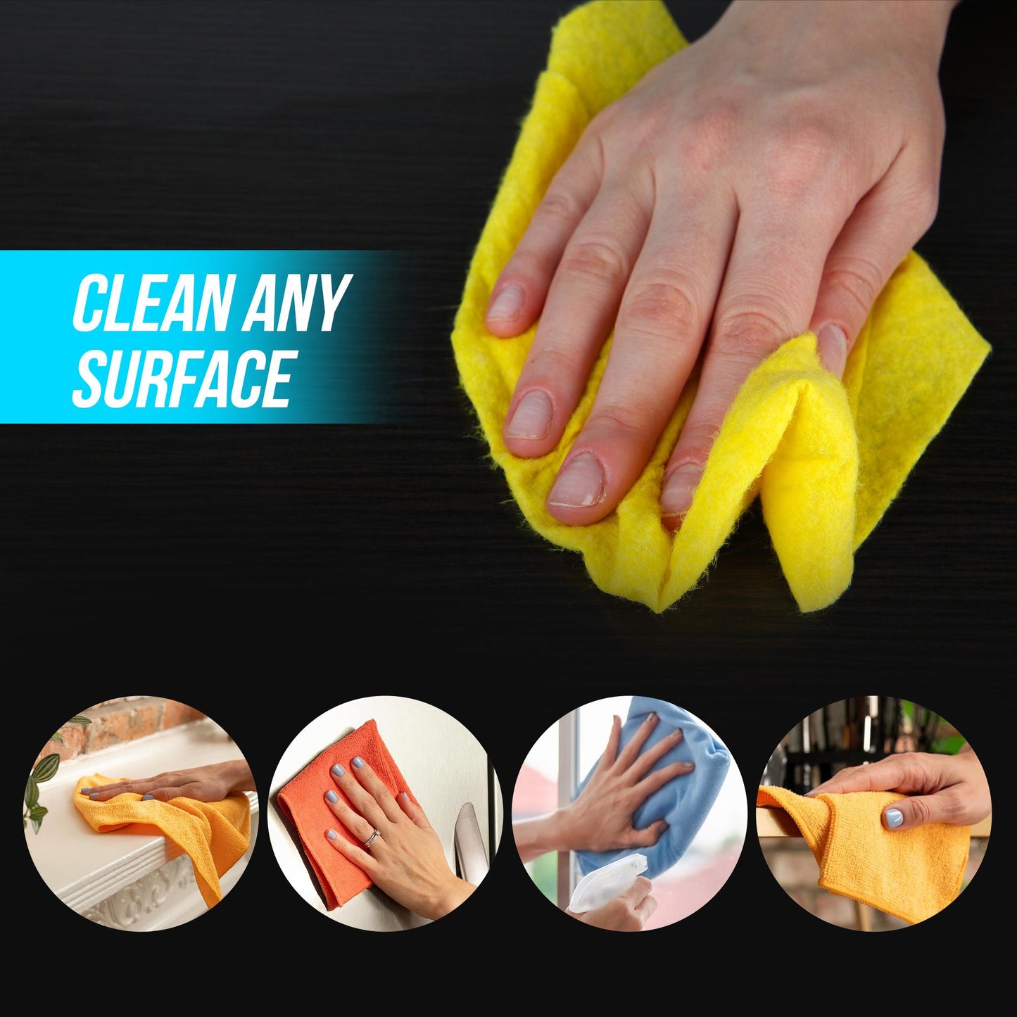 Romeriza Microfiber Cleaning Cloths Reusable Set