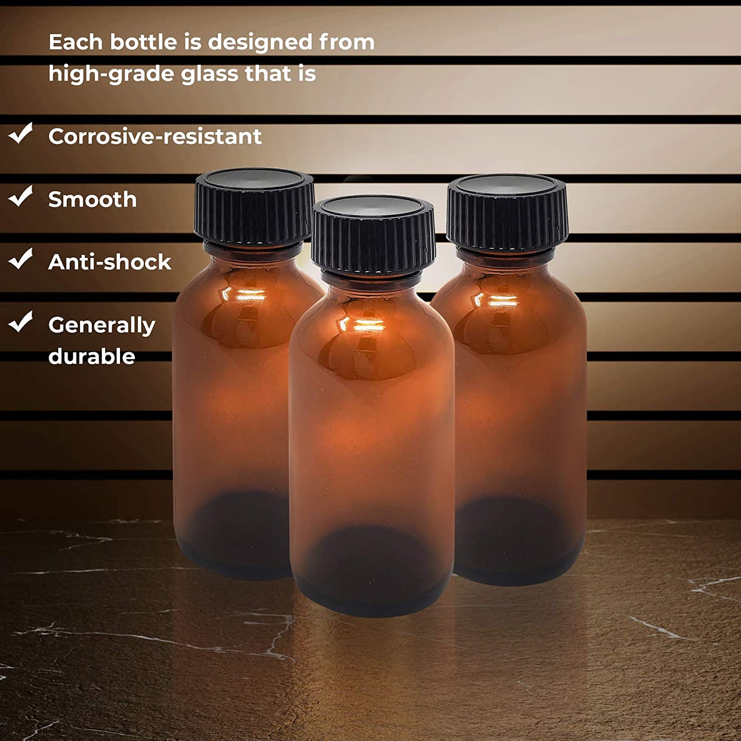 Onisavings 1oz Refillable Essential Oil Glass Bottles