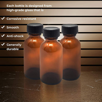 Onisavings 1oz Refillable Essential Oil Glass Bottles