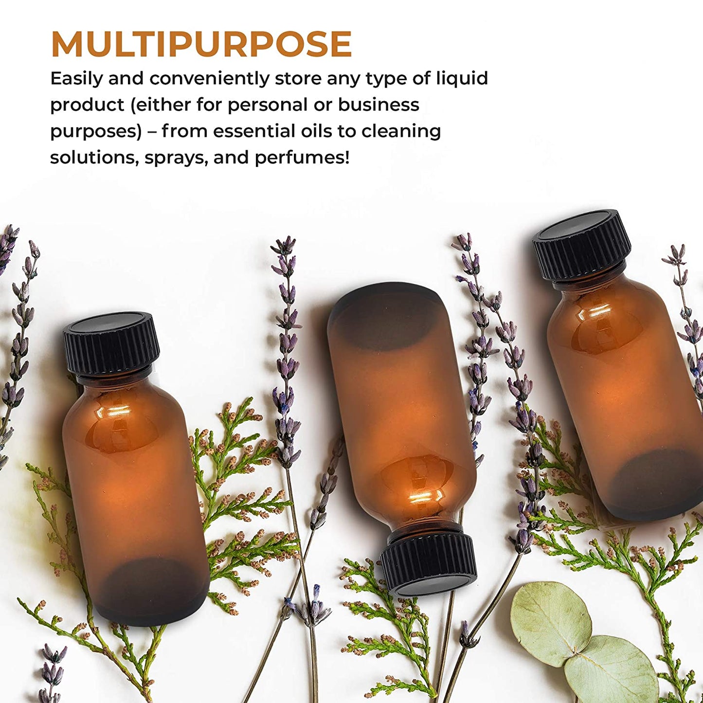 Onisavings 1oz Refillable Essential Oil Glass Bottles