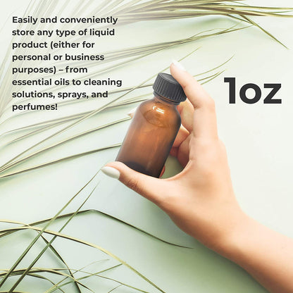 Onisavings 1oz Refillable Essential Oil Glass Bottles
