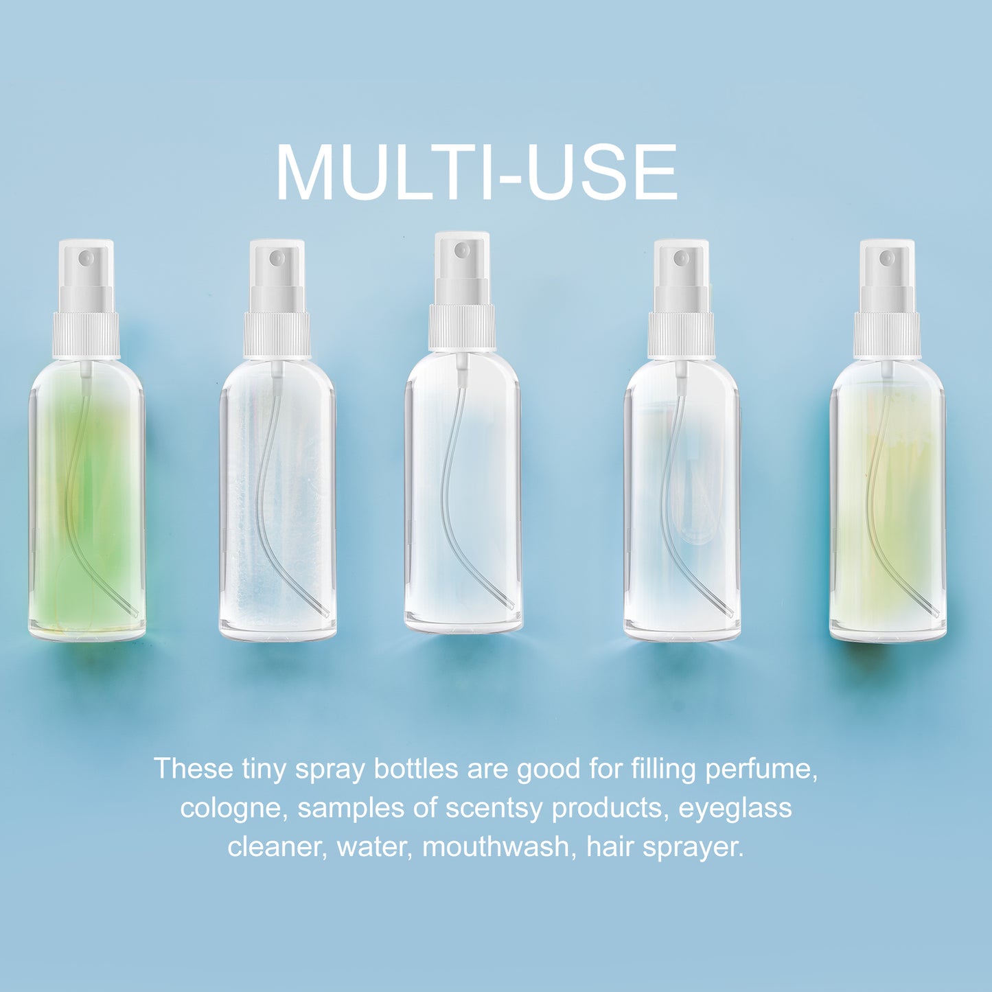 Refillable 59ml Glass Spray Bottles Leak Proof Design