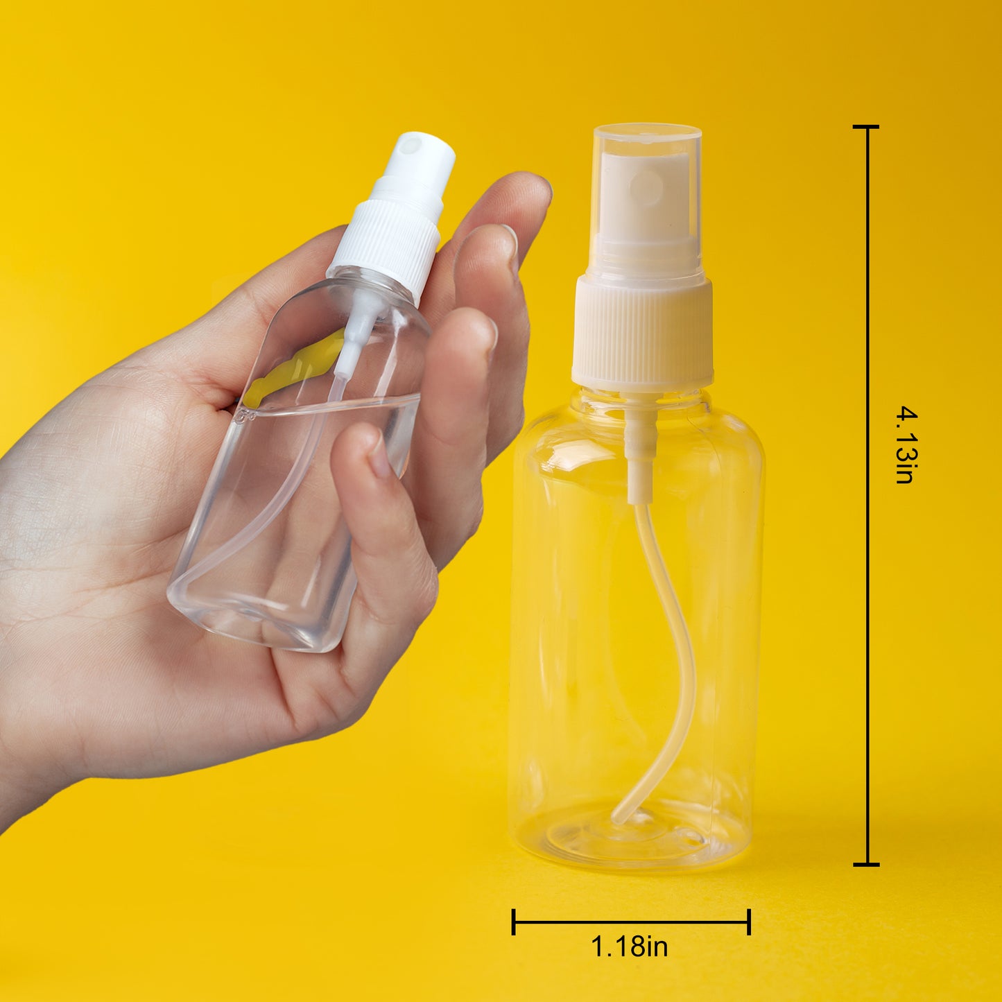 Refillable 59ml Glass Spray Bottles Leak Proof Design