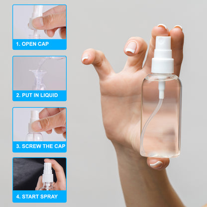Refillable 59ml Glass Spray Bottles Leak Proof Design