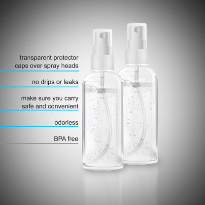 Refillable 59ml Glass Spray Bottles Leak Proof Design